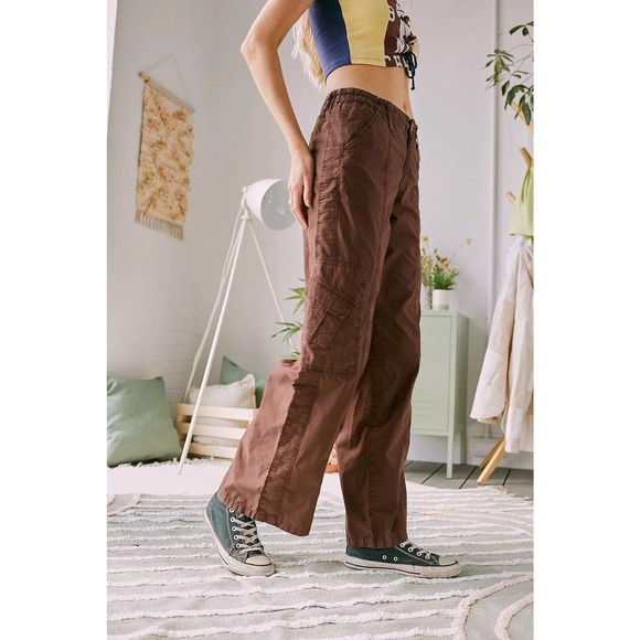 Urban Outfitters Pants - BDG Urban Outfitters Medium Y2K Cargo Wide Leg Pants Chocolate Brown